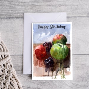 Fruit Birthday Card, Printable Digital Download