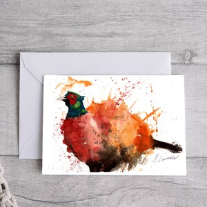 Pheasant Greetings Card, Printable Digital Download