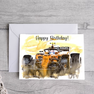 Formel 1 Geburtstagskarte, Printable Digital Download