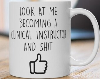 Taza de instructor clínico, Enfermería clínica, Instructor de enfermería, Mejor instructor, Regalos clínicos, Profesor de hospital, Regalo de instructor clínico, Clínico