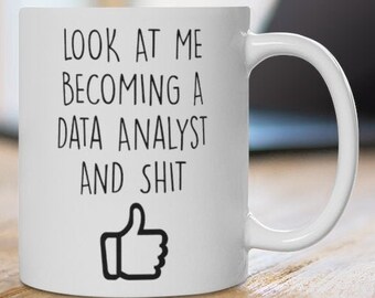 Data-analist mok-beste cadeau voor data-analist-grappig data-analist cadeau-data-analist Thanksgiving geschenk-data-analist grappig citaat koffiemok cadeau