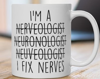 Regalo divertido de neurólogo, Nuevo regalo de neurólogo, Futuro neurólogo, Taza de neurólogo, Tazas divertidas de neurólogo, Regalo de taza de café de neurólogo novedoso