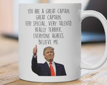 Trump Captain Tasse, bestes Geschenk für Kapitän, Geschenkideen für Kapitän im Ruhestand, Kapitän-Werbebecher, Kapitän-Anerkennungstasse, gefördertes Kapitängeschenk