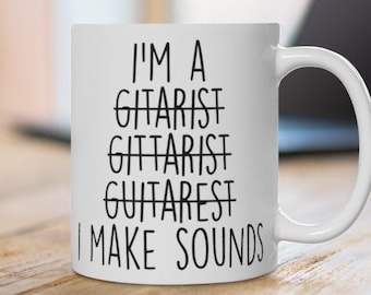 Regalo de guitarra, taza de guitarra, regalo de guitarra para hombres, regalo de guitarrista divertido, taza de guitarrista, entusiastas de la guitarra, regalo de guitarrista, taza divertida de guitarrista