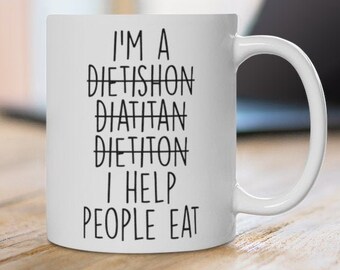 Regalo de dietista, taza de dietista, mejor regalo de dietista, taza de café de dietista, taza de dietista, taza de nutricionista, regalo de nutricionista, regalos divertidos de dietista