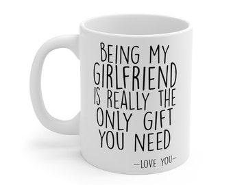 Caneca Ser Minha Namorada - Presente para Namorada - Presente de Dia dos Namorados - Caneca Engraçada - Caneca de Café para Namorada - Presente de Aniversário para Namorada - Copo para Ela