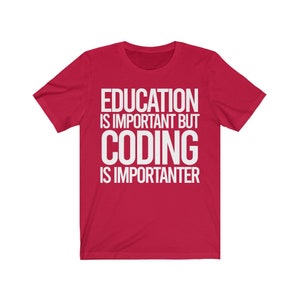 Funny Gift for coder,Coder shirt,Coding Tshirt,web developer shirt,Funny Software developer gift,computer engineer tshirt,Software coder Tee Red