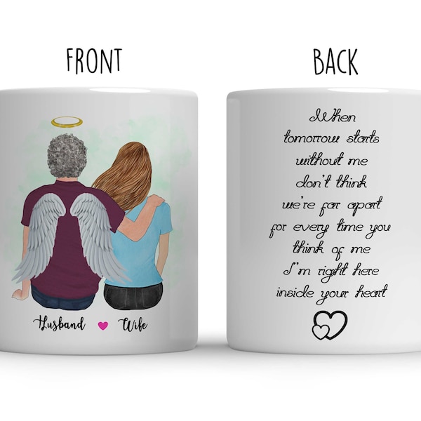 Memorial Mug, Loss of husband, Widow gift, Death of husband, In memory of husband, passed away husband, Husband memorial gift, husband loss