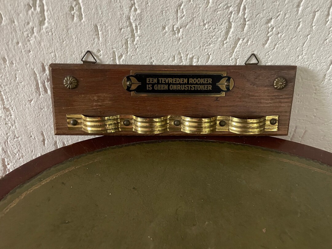 Art Deco Pipe Rack for 5 Pipes With Dutch Text. Etsy
