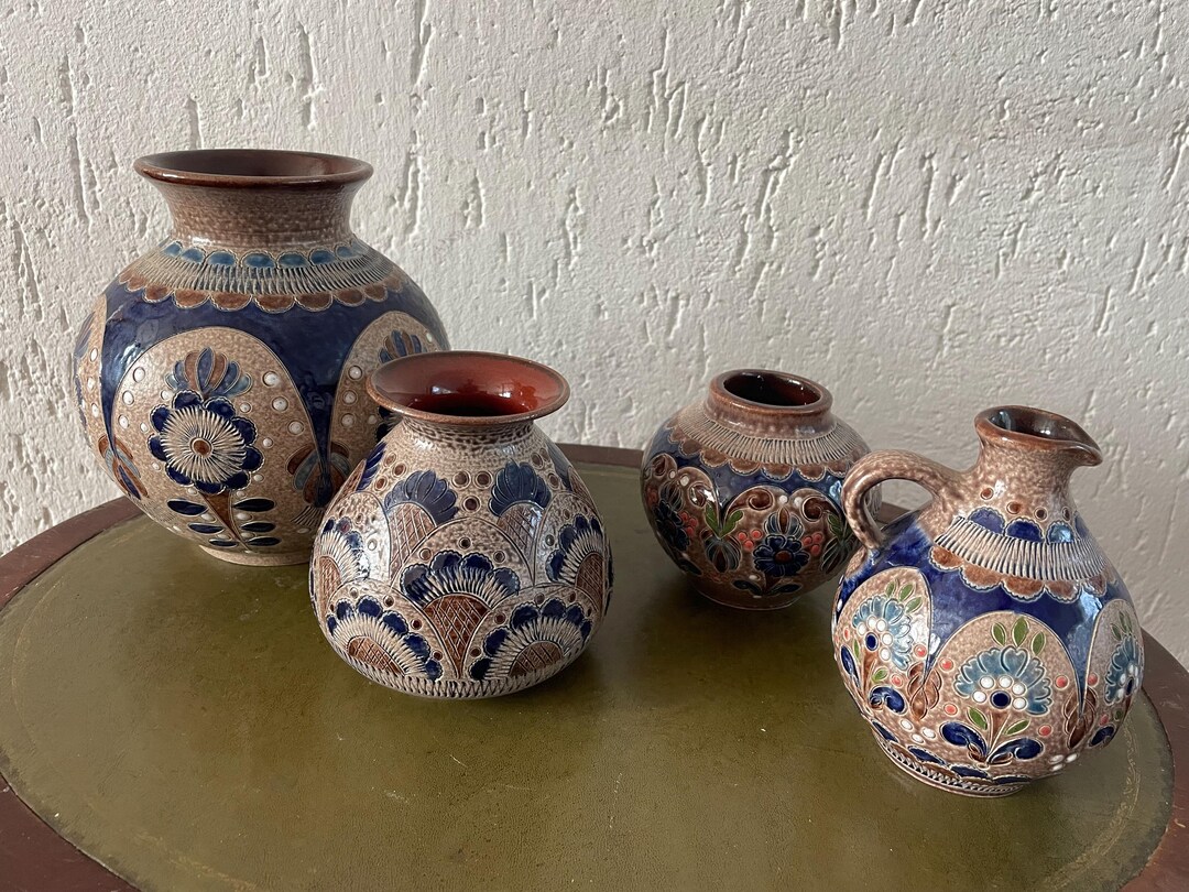 花瓶 ドイツ Westerwald Jaschy Keramik - ヴィンテージ。塩釉石器 9