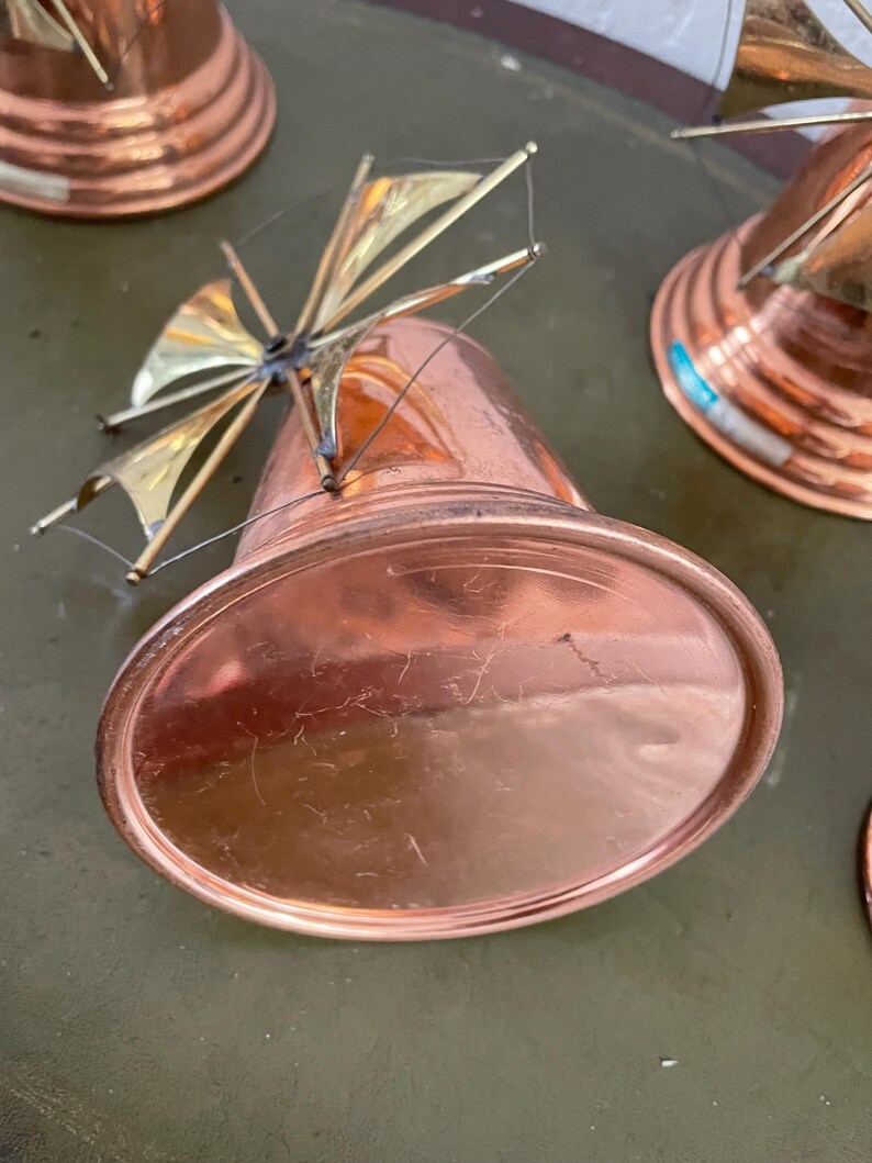 Nazaré Ribatejo Portugal Windmills Souvenirs From Portugal. Red Copper