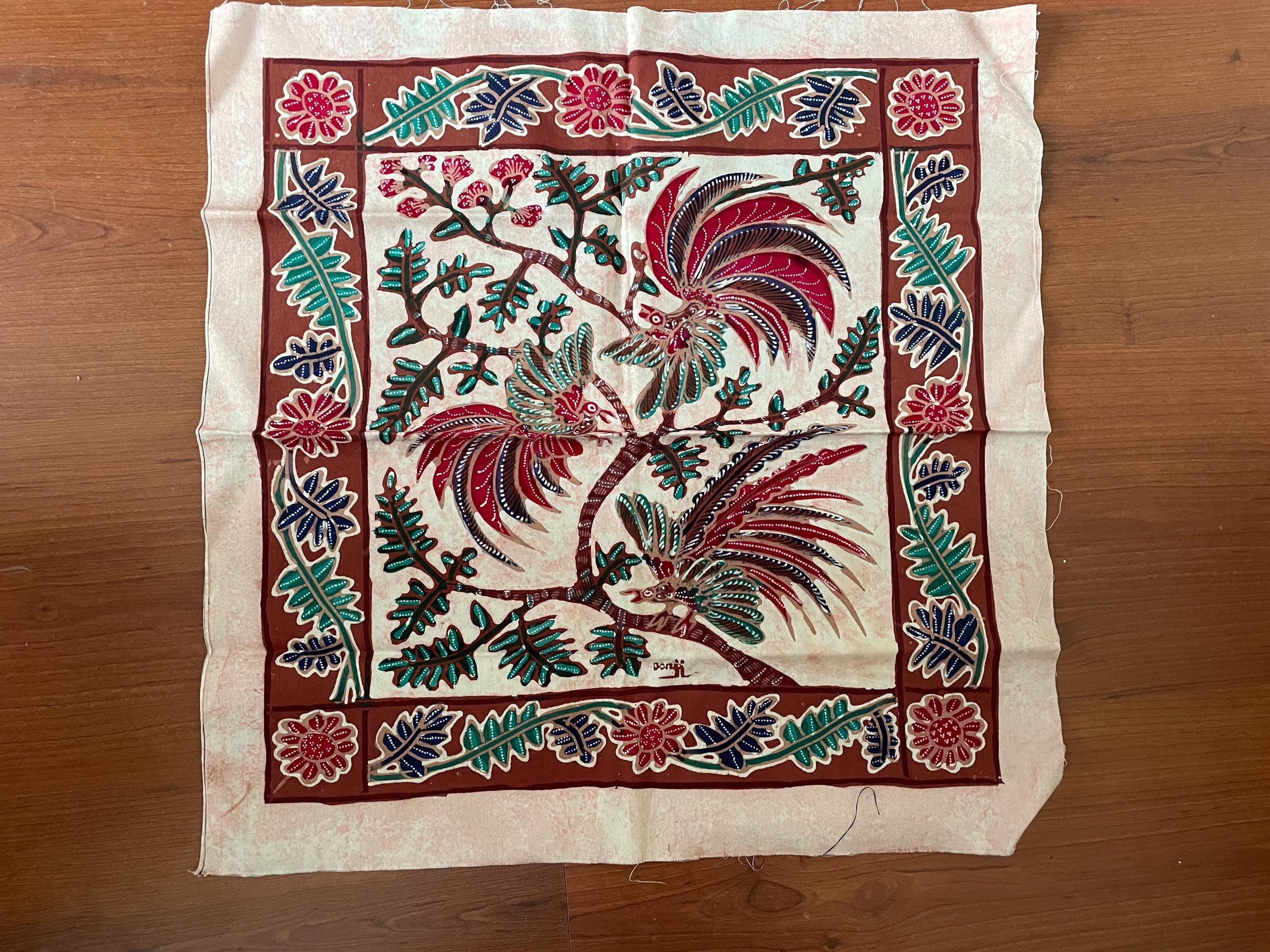 20x20インチ/50x50cm インドネシアのバティック絵画 - バティック布