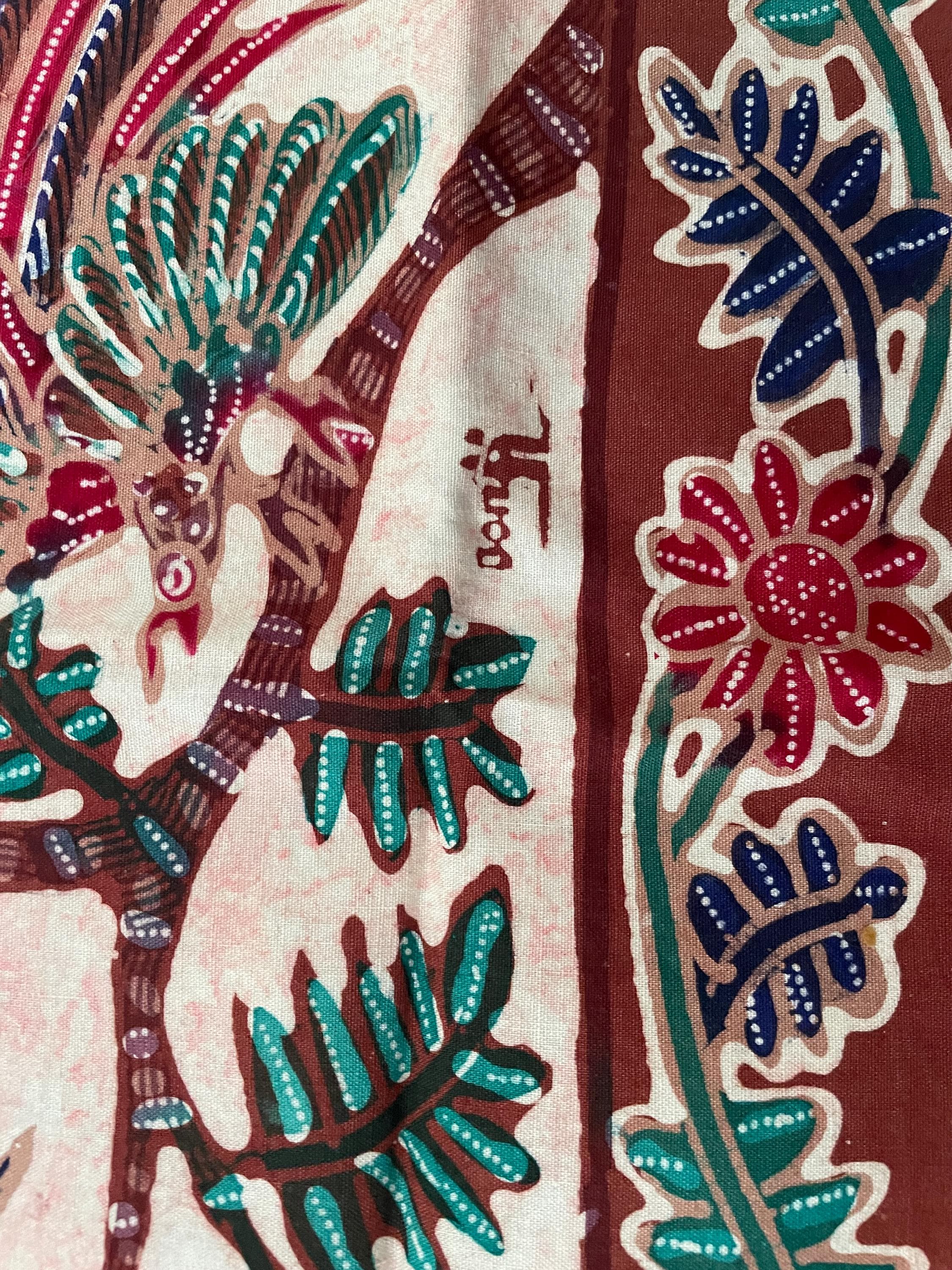 20x20インチ/50x50cm インドネシアのバティック絵画 - バティック布