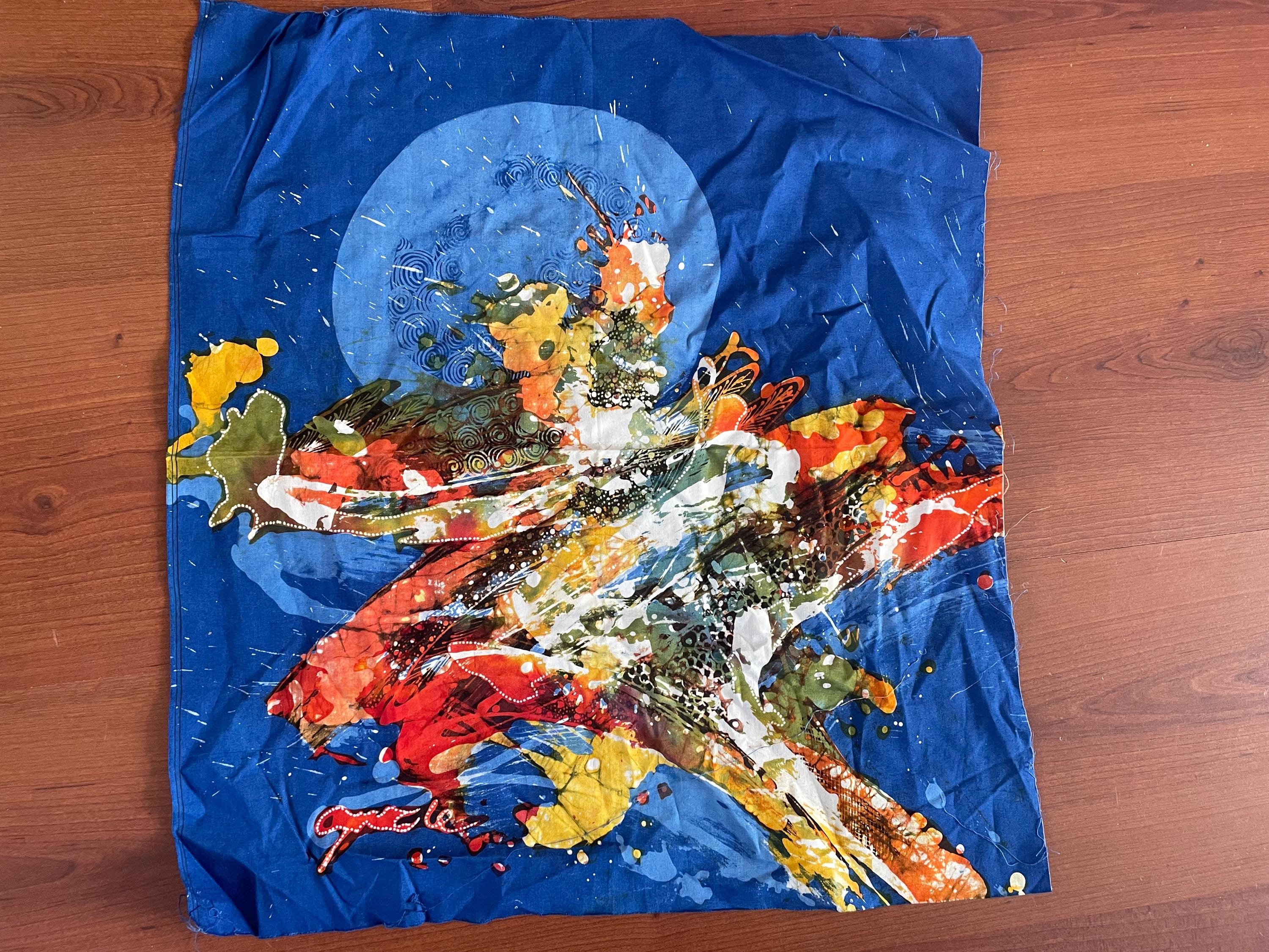 20x20インチ/50x50cm バティック絵画 インドネシア - バティック布