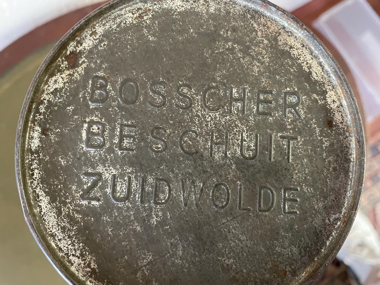 Vintage Bosscher Rusk Tin, Zuidwolde - Drenthe, Netherlands. With ...
