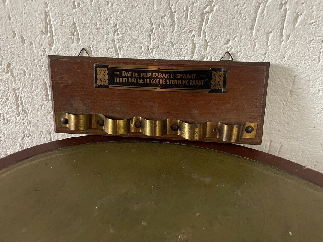 Art Deco Pipe Rack for 5 Pipes With Dutch Text. Etsy