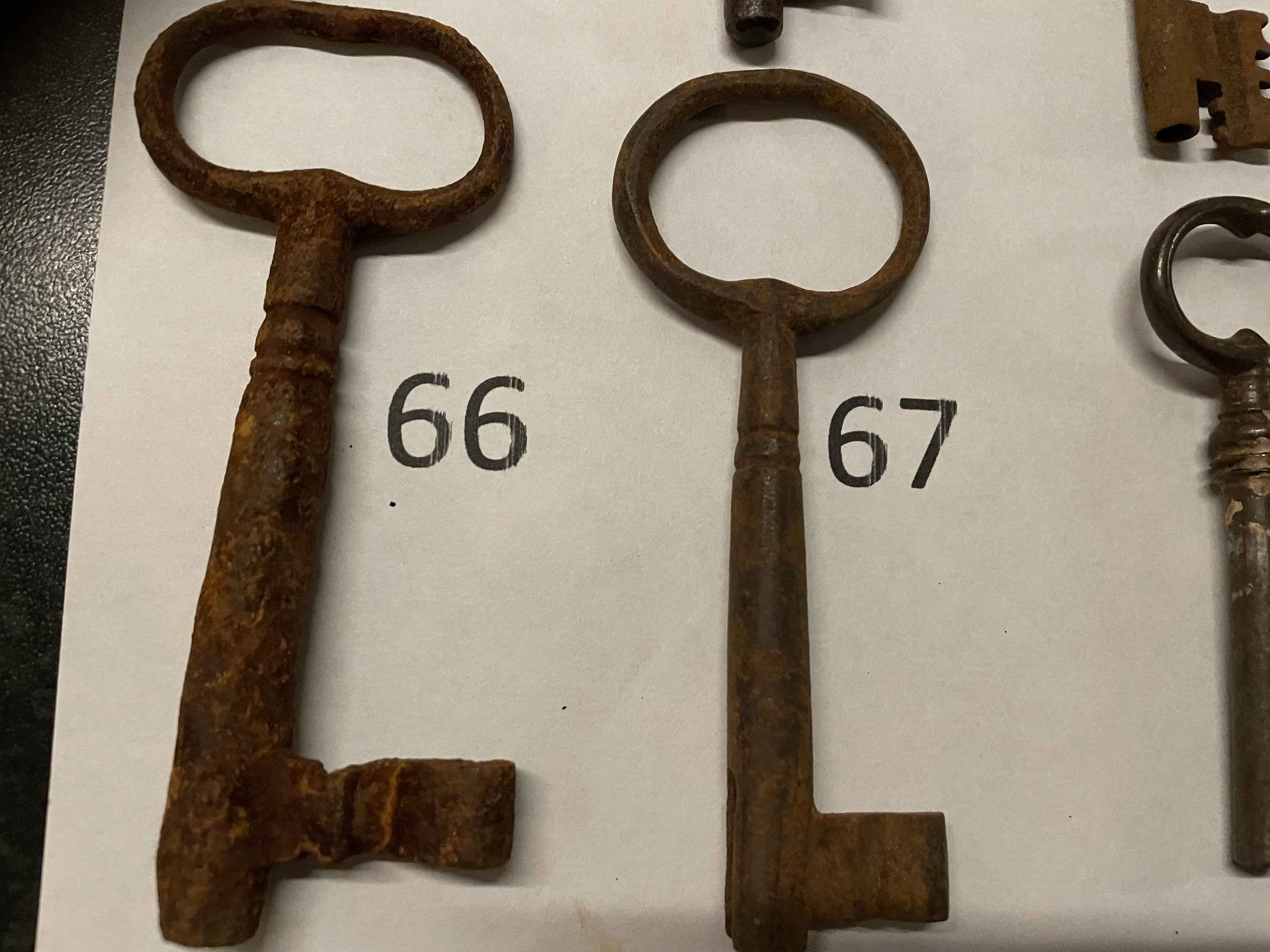 Antique Skeleton Keys From Spain and Portugal 5.5 to 10 Cm 2-4 Inches.  Antique, Not Reproduction Price is per Key. Same Price 