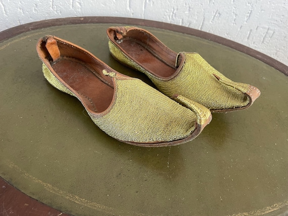 Pair of Aladin Tawaf Shoes Leather - Approx. 22 Cm / 11