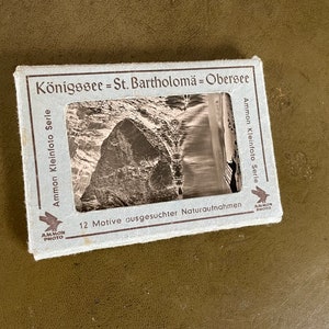 12 antique black and white photos in folder - Koningssee St. Bartholoma Obersee Austria Edition Ammon small photo Series Photos approx. 9.5x6.5 cm
