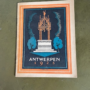 Leo Marfurt - Tourist booklet Antwerp 1925 - 32 pages. Design Artist Leo Marfurt - in very good condition. Unique copy