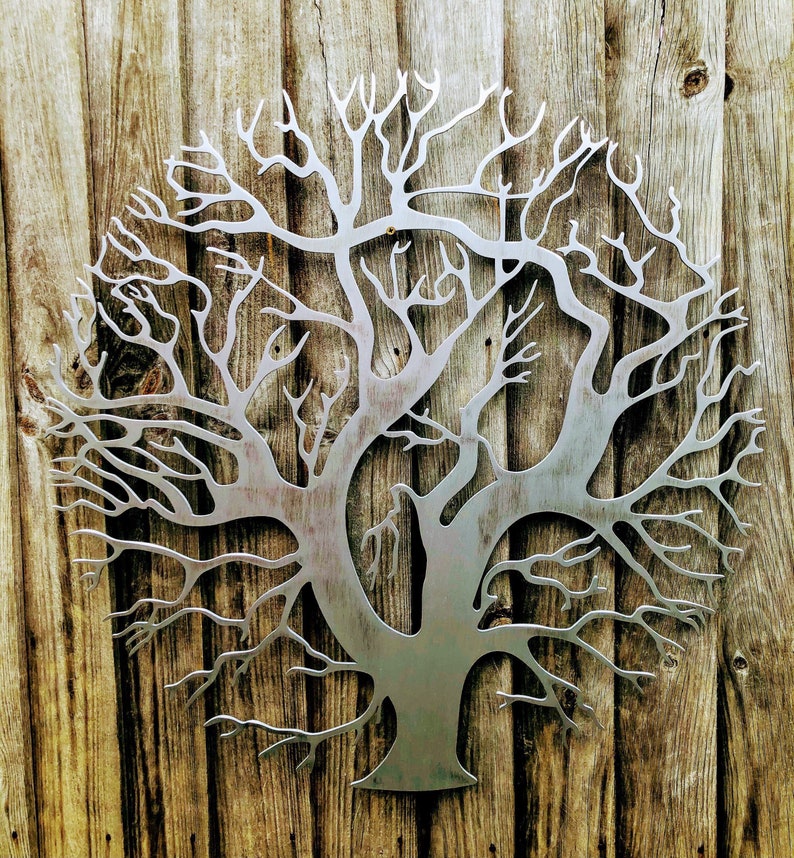 Metal Wall Art Decor Tree of Life Etsy UK