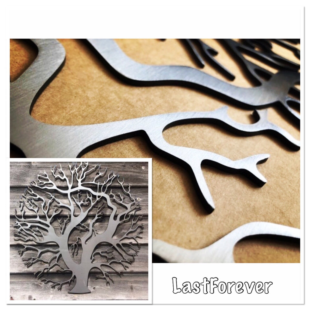 Metal Wall Art Decor Sculpture Oak Tree of Life - Etsy UK