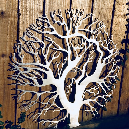 Metal Wall Art Decor 3D Sculpture Tree of Life Love Etsy UK