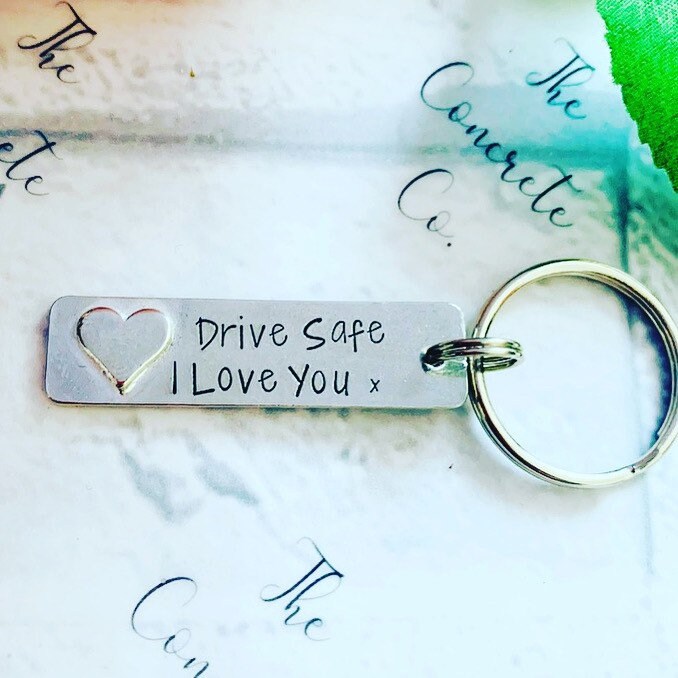 Personalised Drive safe I love you car Keyring gift passing Etsy