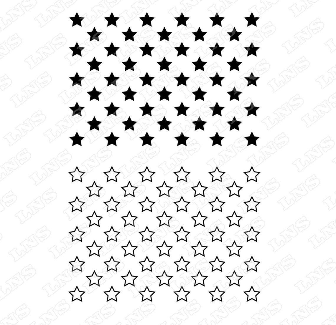 50 Stars American Flag svg 50 black stars Union 50 stars svg | Etsy