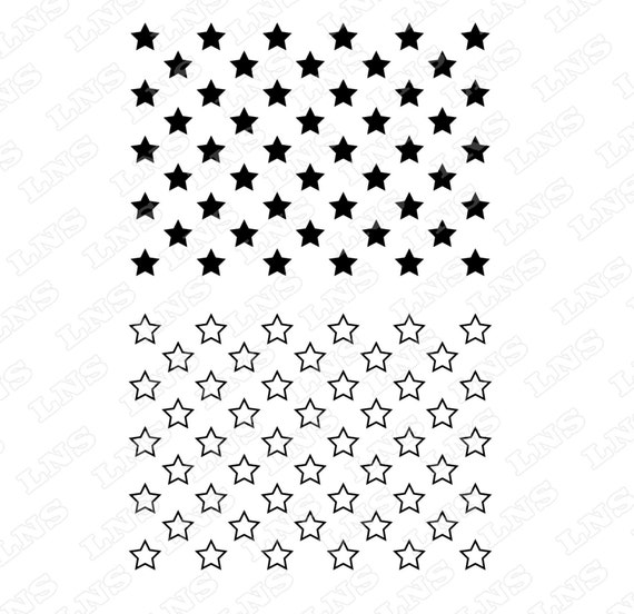 Download 50 Stars American Flag Svg 50 Black Stars Union 50 Stars Svg Etsy