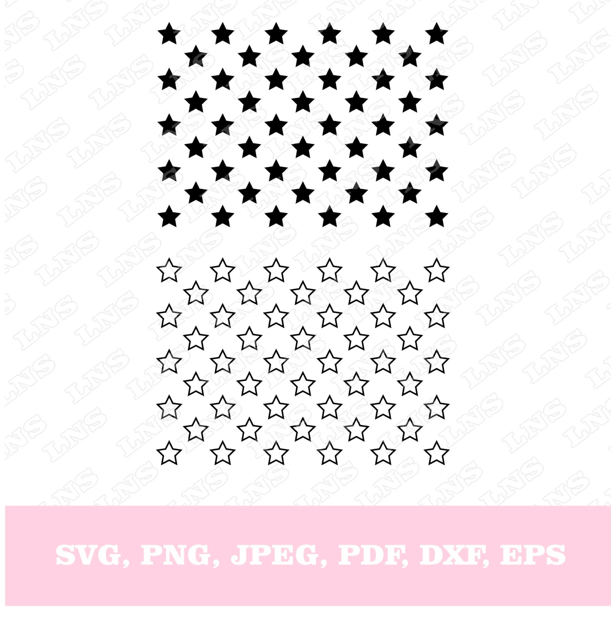 Download 50 Stars American Flag Svg 50 Black Stars Union 50 Stars Svg Etsy