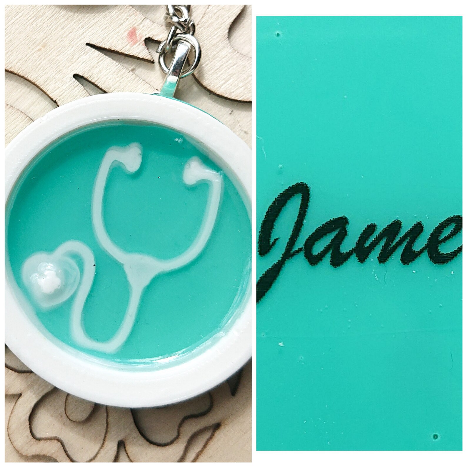 Personalised Stethoscope resin keychain Perfect gift medical Etsy