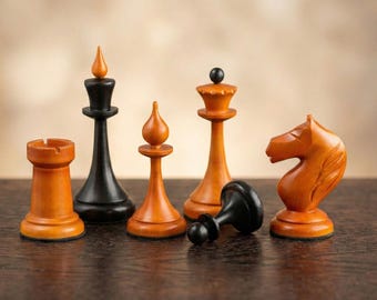Soviet Latvian Chess Set Reproduction | Ukraine Wooden Handmade Chess
