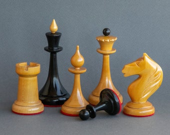 Soviet Latvian Chess Set Repro | Wooden Chess Set Handmade