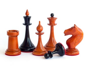 Soviet Latvian Chess Set Reproduction | Ukraine Wooden Handmade Chess