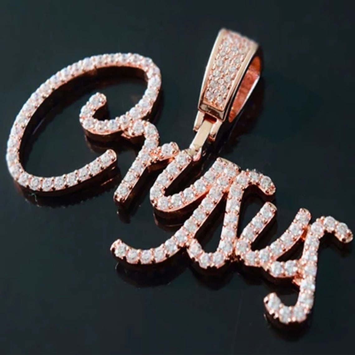 Customized Pendant Custom Classic Font Letter Pendant Etsy