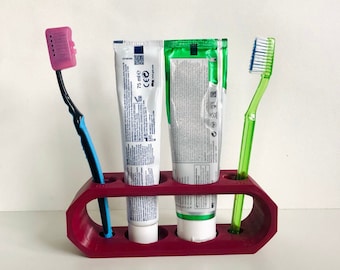Customizable 3D Printed Toothbrush Holder: Modern Bathroom Decor