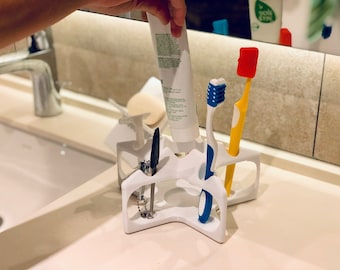 Star Shaped Toothbrush Holder: 3D Printed Bathroom Organizer