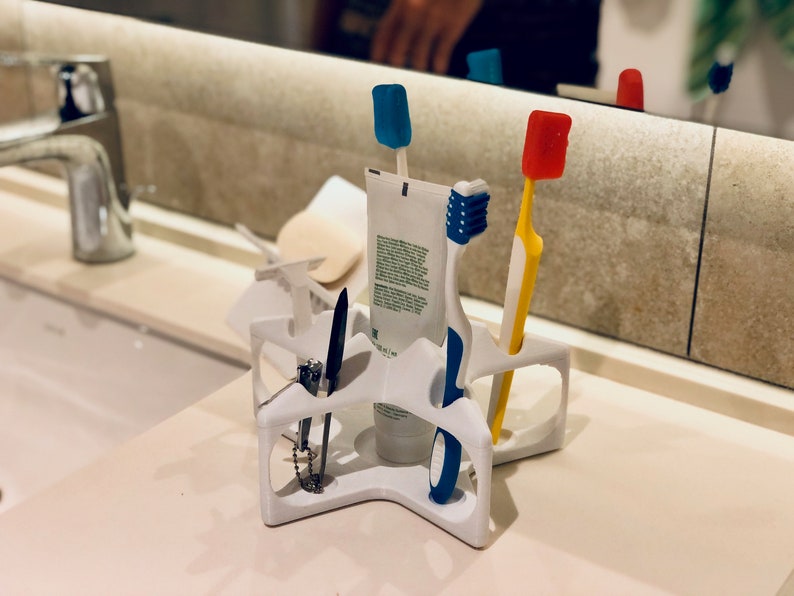 Star Shaped Toothpaste Toothbrush Holder 3D Printed Custom Etsy
