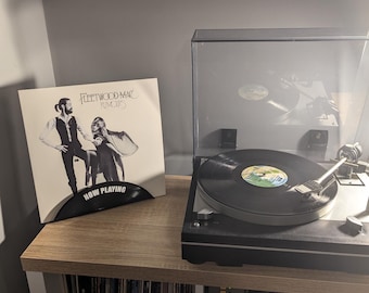 Vinyl record display shelf