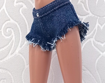 Short en jean déchiré pour poupées de 31,5 pouces : vêtements de poupée faits main