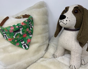 ,Neck Scarf 100/% cotton Lined Gift. Dog Neckerchief Dog Bandana Quality Bespoke Pink Tartan Embroidered Personalised