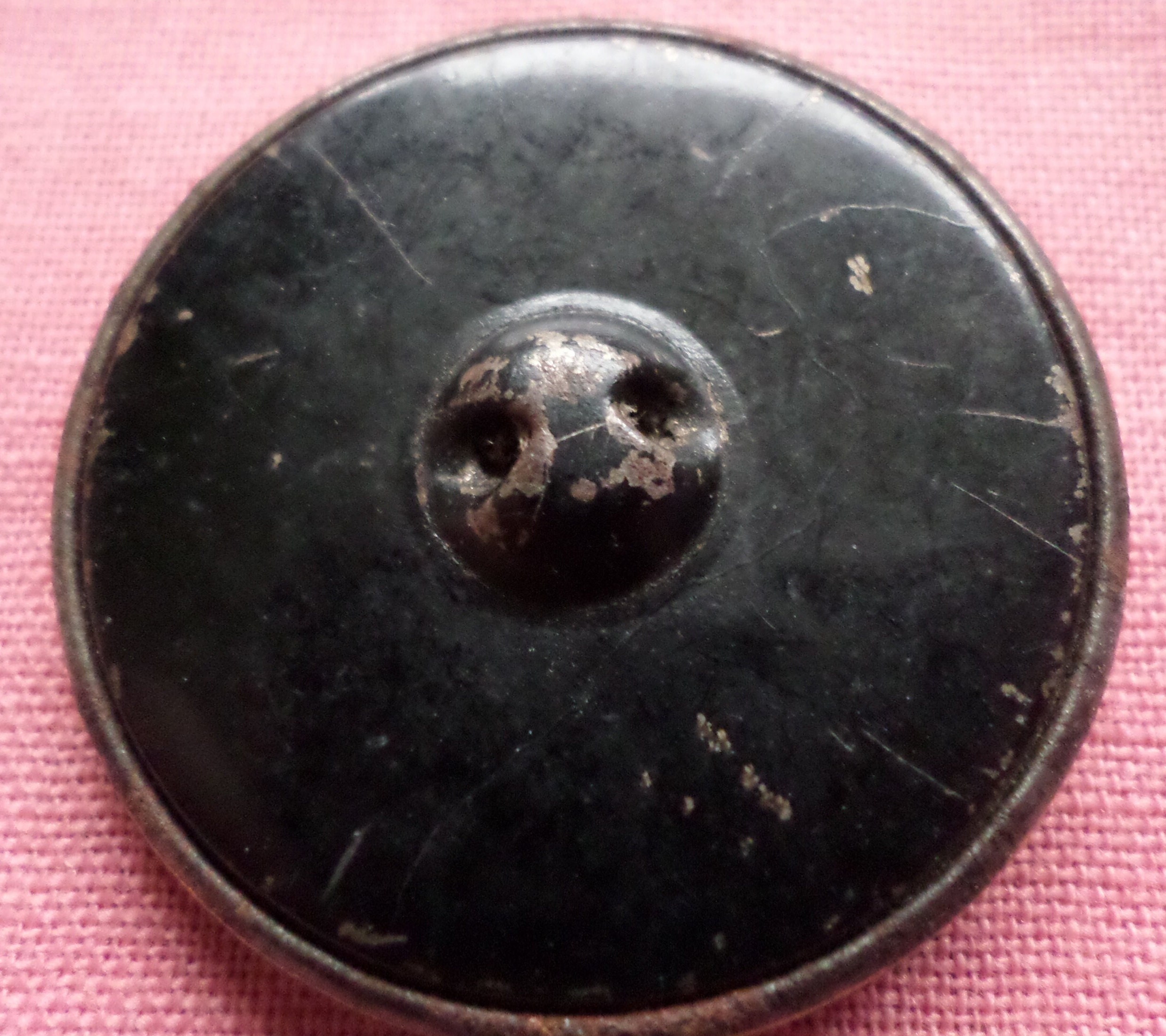 Antique Vintage Celluloid Topped Button Featuring Georgian Lady in Red ...