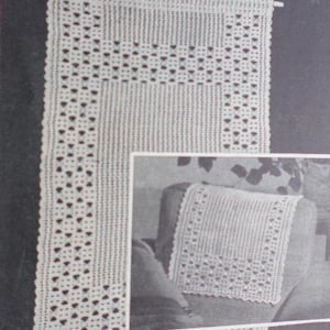 Vintage Velocity Faltblatt No 5 - Häkelgardinen und passender Stuhlrücken