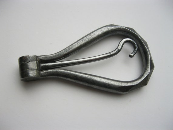 Antique Victorian Button Hook Sterling Silver Handle Dated 1900 Steel Hook  