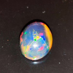 NATURAL ETHIOPIAN OPAL Gemstone 3.70Ct Top Quality Welo Fire Opal Cabochon Oval Shape Perfect Ring Size Opal Loose Gemstone Size 12x9x6MM