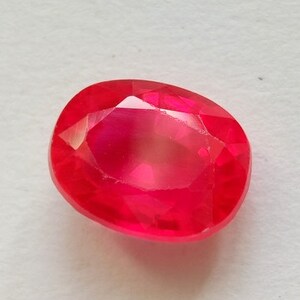 Ruby Imitation Gemstone 7.15 Carat Oval Faceted Loose Stone Ring Size Jewelry Making 12x9x5mm