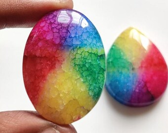 high quality solar quartz gemstone 158Ct natural solar quartz loose gemstone 2pcs lot pendant size solar quartz cabochon jewelry making