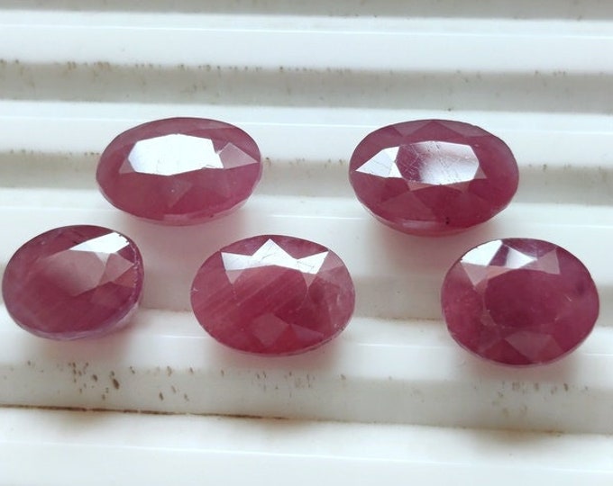 Perfect Ruby RUBY GEMSTONE 25.ct High Quality Natural Red Ruby Faceted Oval Shape ...