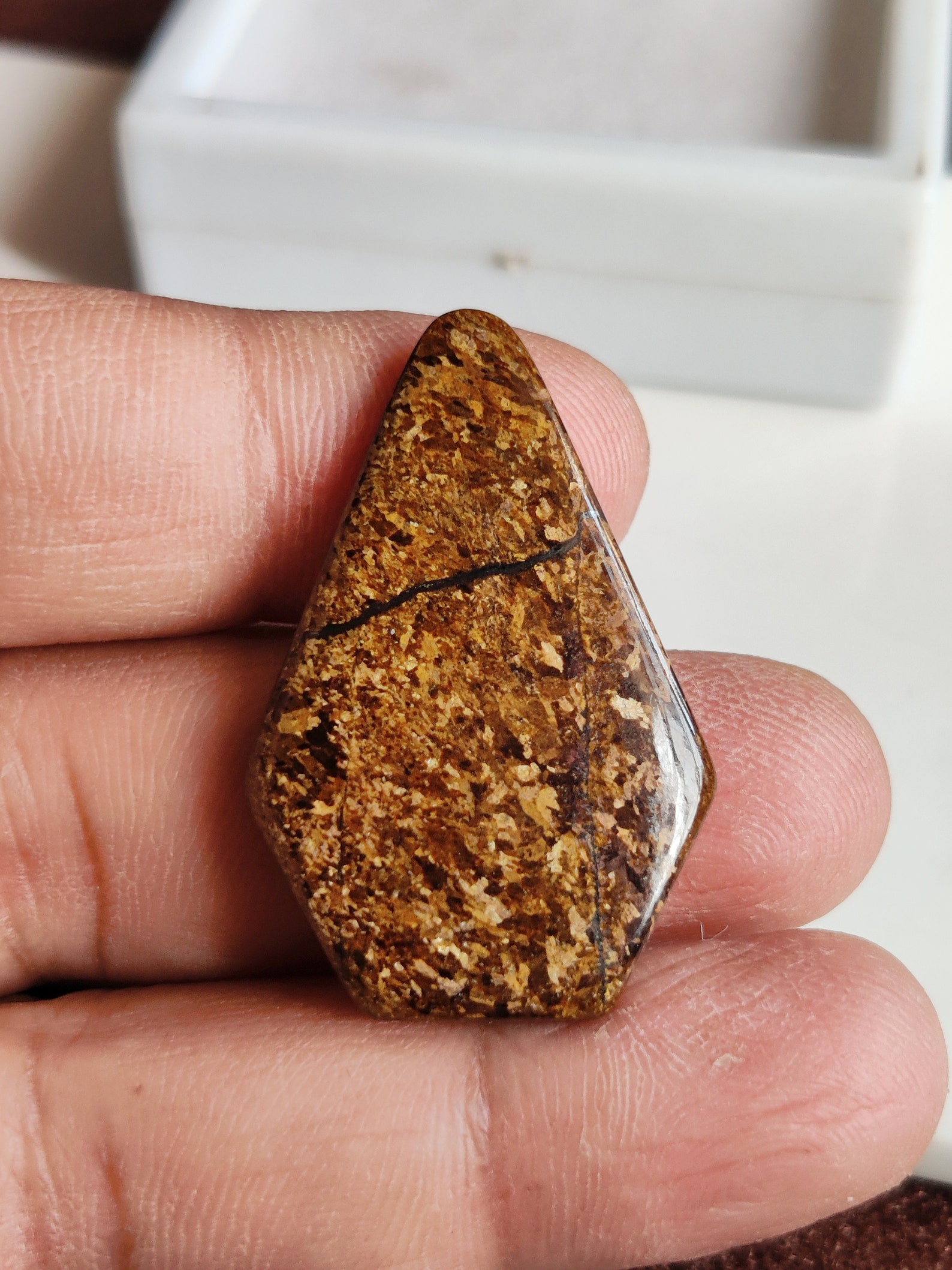 DESIGNER BROWN JADE Gemstone 37ct Brown Jade Cabochon Fancy Etsy